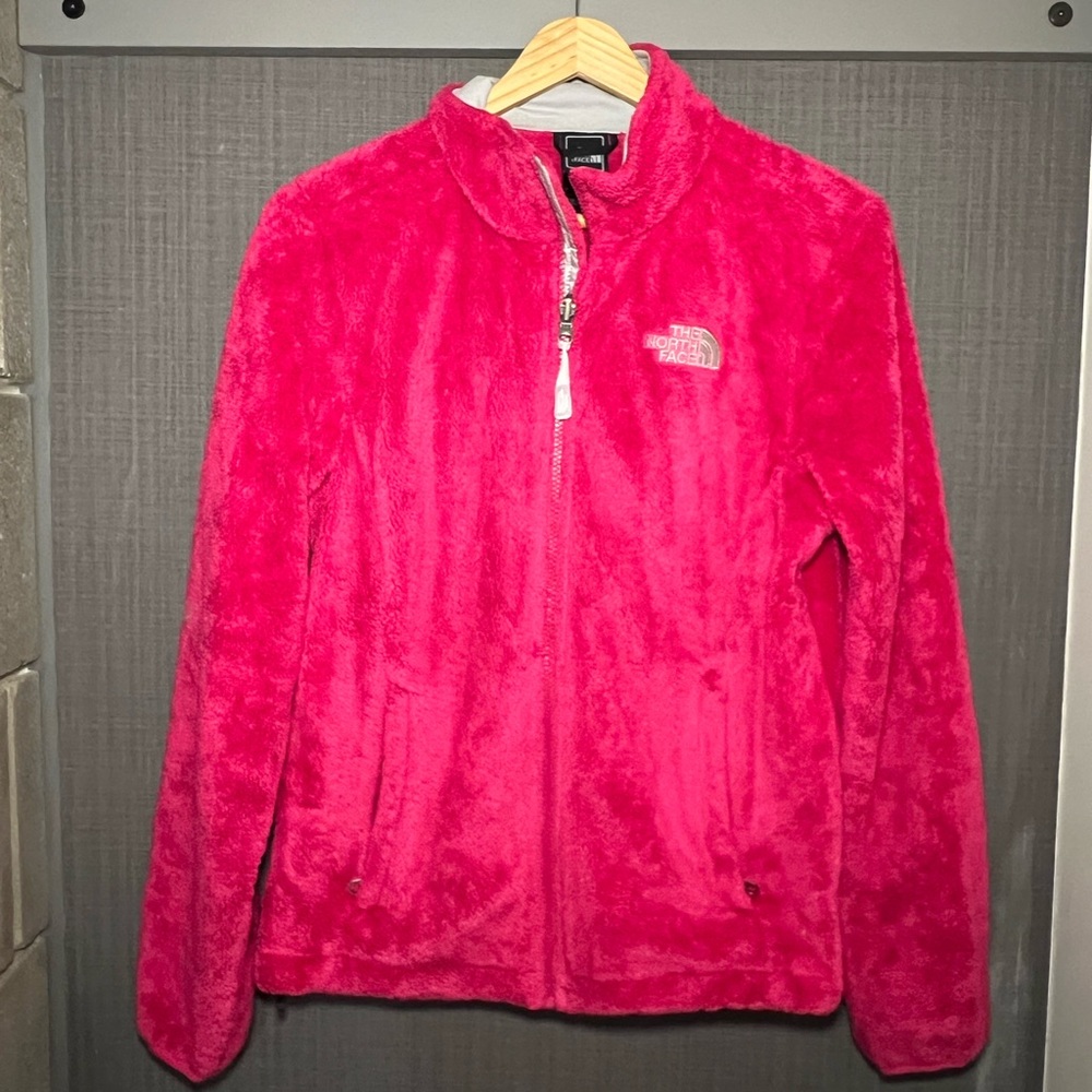 The North Face fuzzy zip up jacket Women’s Size Small